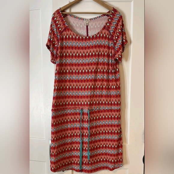 HATLEY Aztec Boho Geometric Casual Summer Dress - Picture 1 of 13